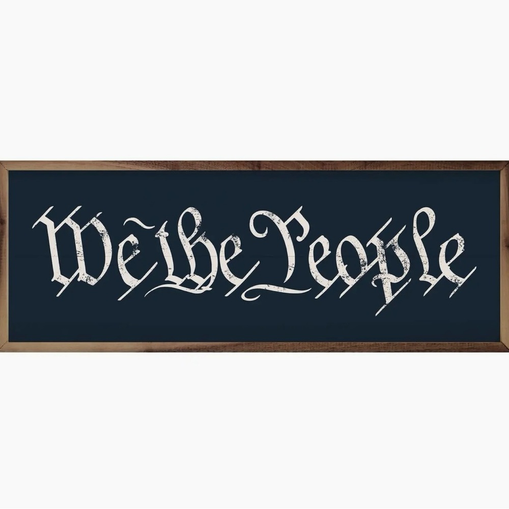 Navy Liberty Wooden Sign 3x14